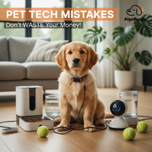 Pet tech mistakes for new puppy owners with smart feeder and fountain