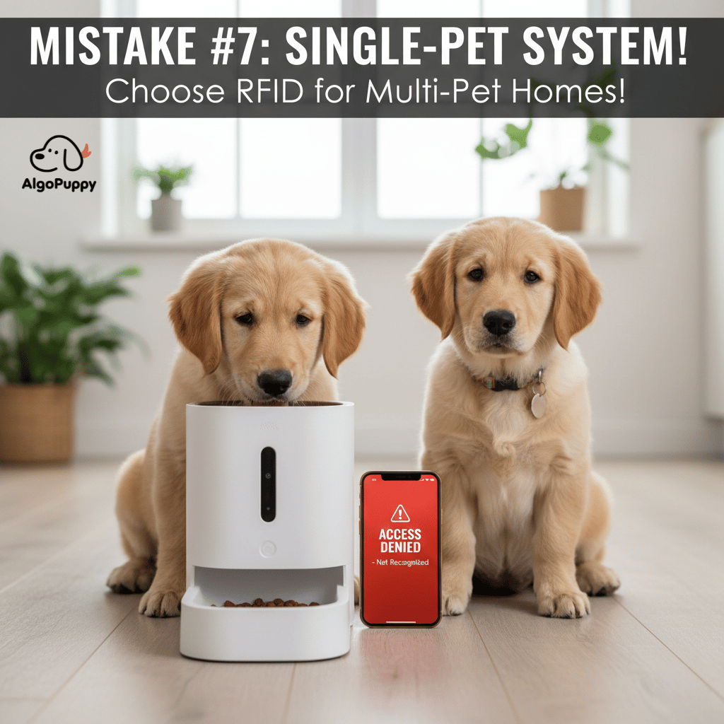 RFID collar tag for multi-pet smart feeder systems to prevent food stealing